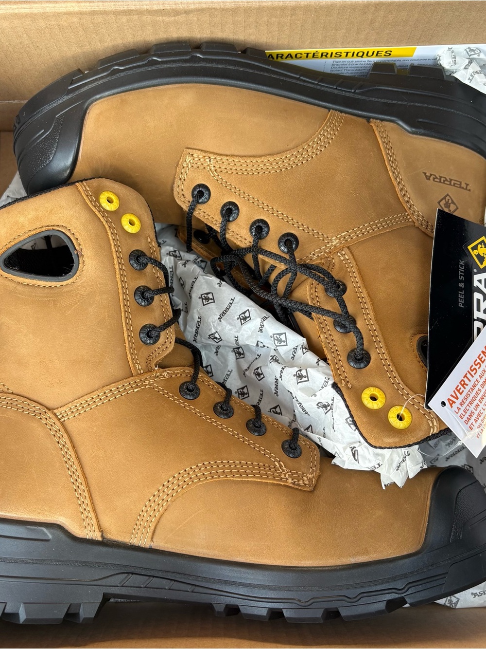 Terra Work Boots in Wheat Tan with Black Soles